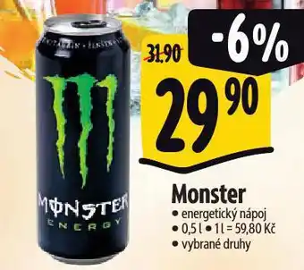 Albert Monster energy drink nabídka