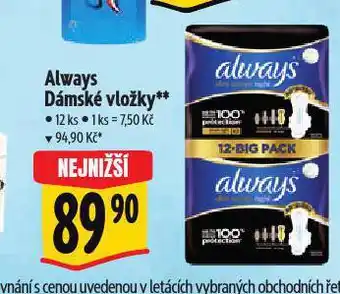 Albert Always dámské vložky nabídka