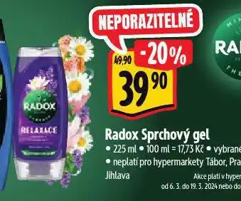 Albert Radox sprchový gel nabídka