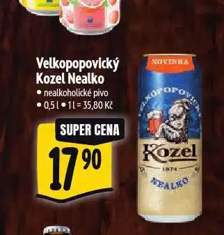 Albert Pivo velkopopovický kozel nealko nabídka
