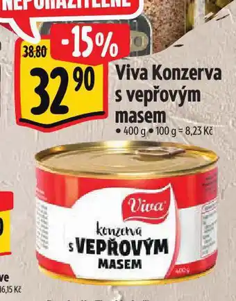Albert Viva konzerva s vepřovým masem nabídka