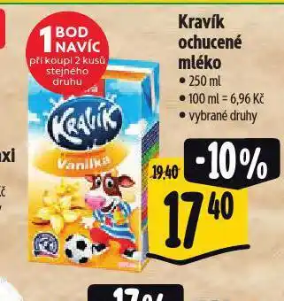 Albert Kravík ochucené mléko nabídka
