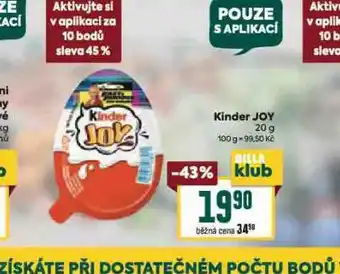 Billa Kinder joy nabídka