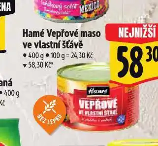 Albert Hamé vepřové maso nabídka