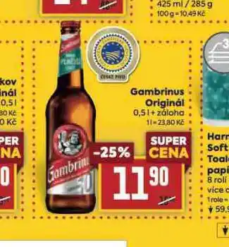 Billa Pivo gambrinus originál nabídka