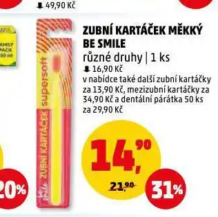 Penny Market Zubní kartáček měkký be smile nabídka