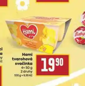 Billa Hami tvarohová svačinka nabídka