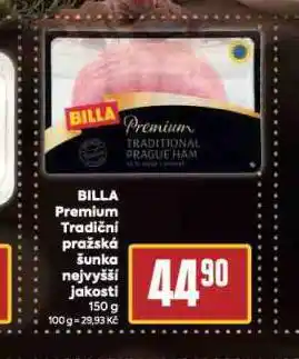 Billa Tradiční pražská šunka nabídka
