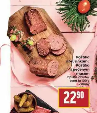 Billa Paštika s brusinkami nabídka