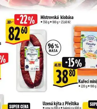 Albert Mistrovská klobása nabídka