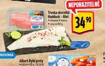 Albert Treska skvrnitá haddock - filet nabídka
