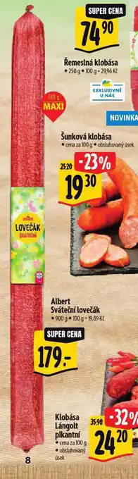 Albert Albert sváteční lovečák nabídka