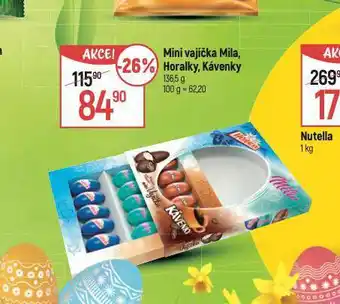 Globus Mini vajíčka mila, horalky, káveky nabídka
