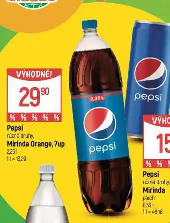 Globus Pepsi, mirinda, 7up nabídka