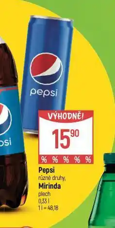 Globus Pepsi, mirinda nabídka