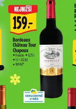 Albert Bordeaux chateau tour chapoux nabídka