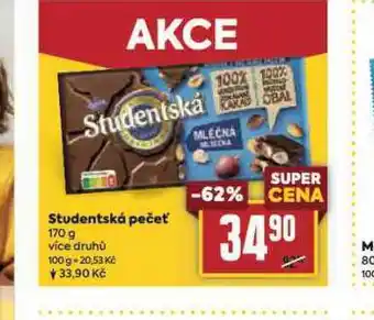 Billa Orion studentská pečeť nabídka