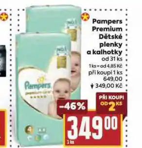 Billa Pampers dětské plenky nabídka