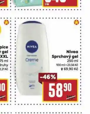 Billa Nivea sprchový gel nabídka
