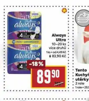 Billa Always ultra nabídka