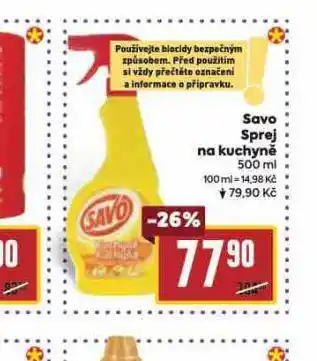 Billa Savo sprej na kuchyně nabídka