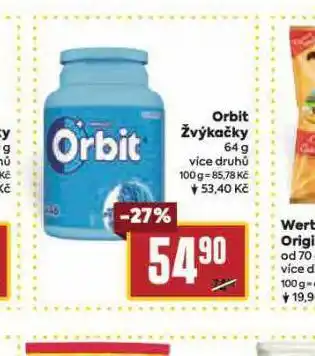 Billa Orbit žvýkačky nabídka