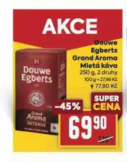 Billa Douwe egberts grand aroma mletá káva nabídka