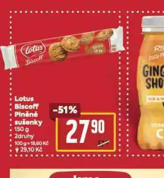 Billa Lotus biscoff plněné sušenky nabídka