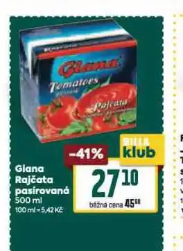 Billa Giana rajčata pasírovaná nabídka