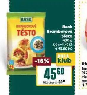 Billa Bask bramborové těsto nabídka