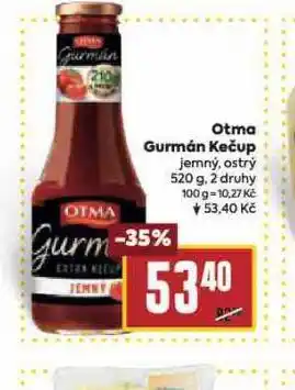 Billa Otma gurmán kečup nabídka
