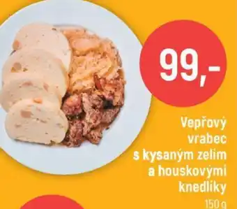 Globus Vepřový vrabec s kysaným zelím a houskovými knedlíky nabídka