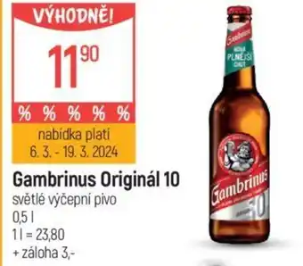 Globus Gambrinus Originál 10 0.5L nabídka