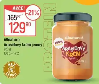 Globus Allnature Arašídový krém jemný nabídka