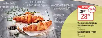 Globus Croissant se šlehačkou a borůvkovou náplní nabídka