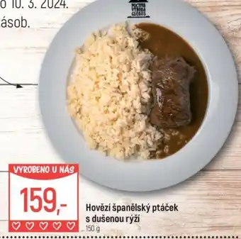 Globus Hovězí španělský ptáček s dušenou rýží nabídka