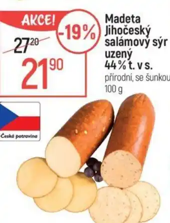 Globus Madeta Jihočeský salámový sýr uzený 44% t. vs. nabídka