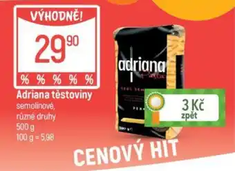 Globus Adriana těstoviny nabídka
