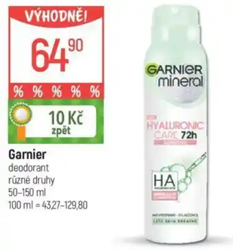 Globus Garnier deodorant nabídka