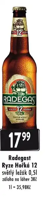 Qanto Radegast Ryze Hořká 12 0.5L nabídka