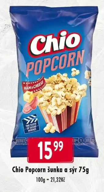 Qanto Chio Popcorn šunka a sýr 75g nabídka
