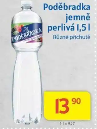 Kubík potraviny Poděbradka jemně perlivá 1,5L nabídka