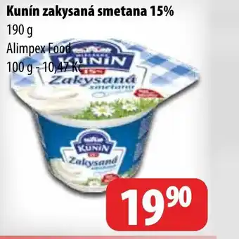 Partner Maloobchodní síť Kunín zakysaná smetana 15% nabídka