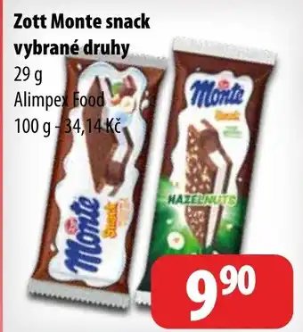 Partner Maloobchodní síť Zott Monte snack vybrané druhy nabídka