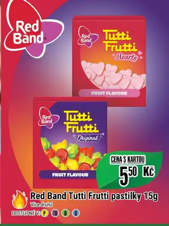 Red Band Tutti Frutti pastilky 15g