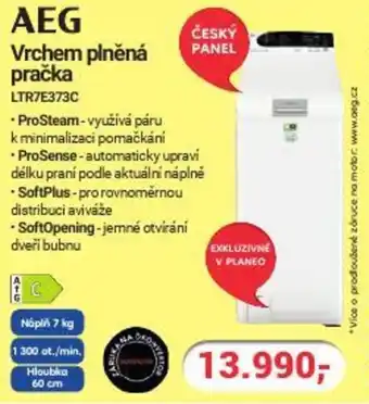 Planeo Elektro AEG Vrchem plněná pračka LTR7E373C nabídka