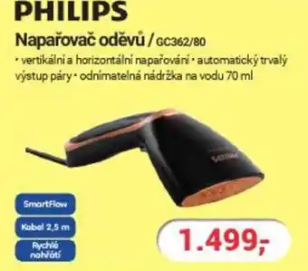 Planeo Elektro PHILIPS Napařovač oděvů / GC362/80 nabídka