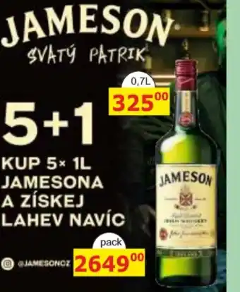 BENE Nápoje JAMESON nabídka