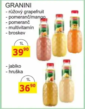 BENE Nápoje GRANINI nabídka