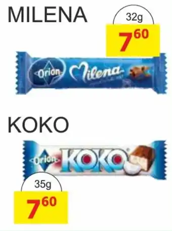 BENE Nápoje MILENA nabídka